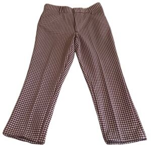 New Vintage Farah Houndstooth Print Red and White Plaid Pants 32/30‎